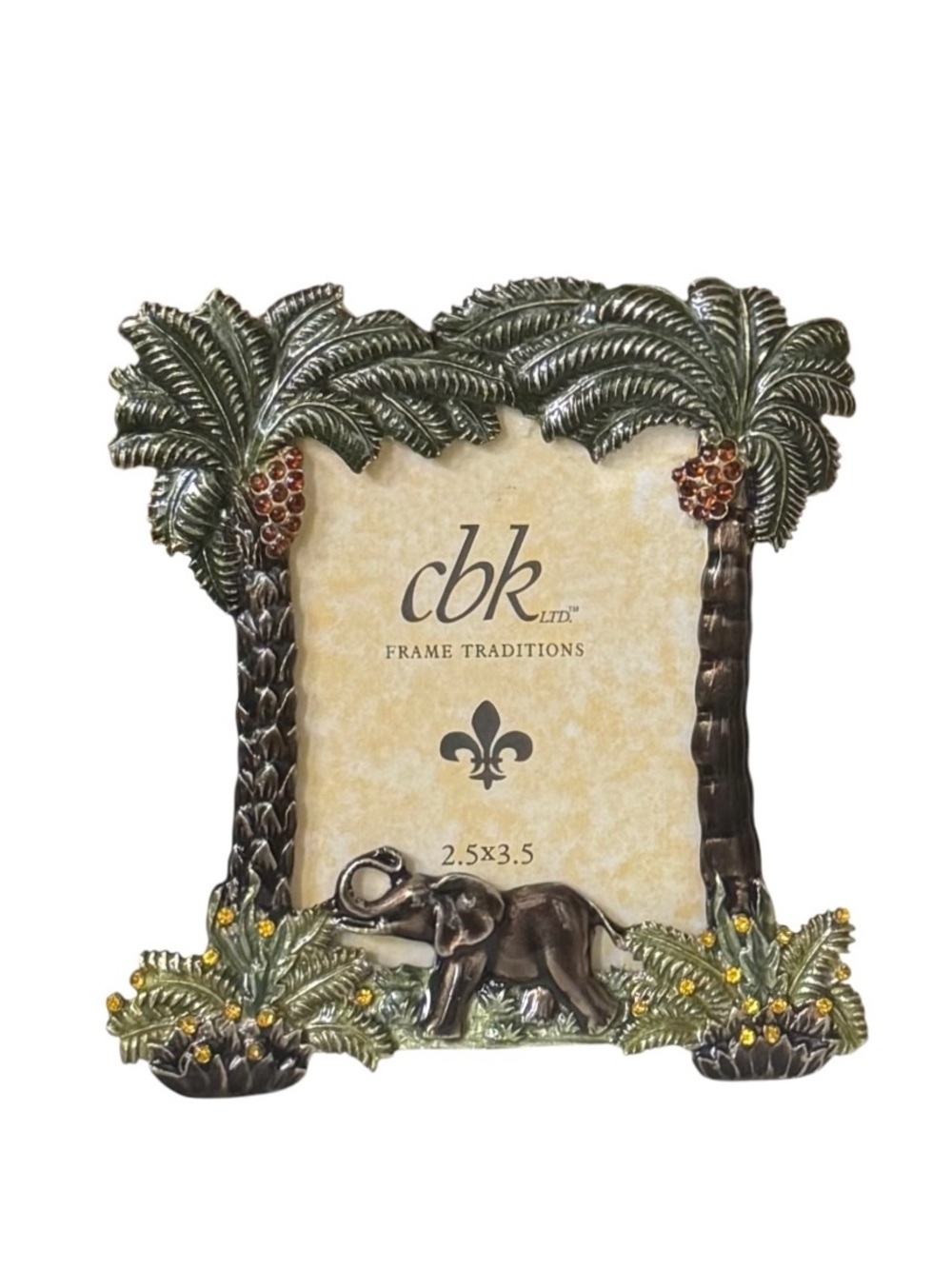 CBK Ltd. Tropical Palm Trees and Elephant Enameled Picture Frame - Picture 7 of 7